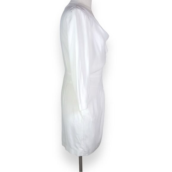 REISS Nanette Zip Frill Midi Dress Kate Middleton Engagement Ruffle Wrap Classic - Picture 11 of 16